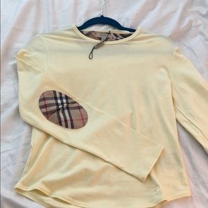 Burberry yellow long sleeve t shirt